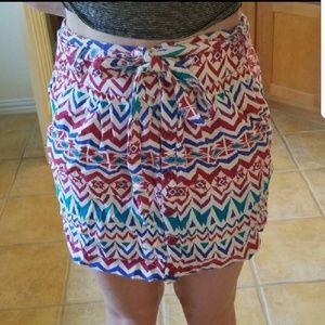 Multi colored Aztec print skirt